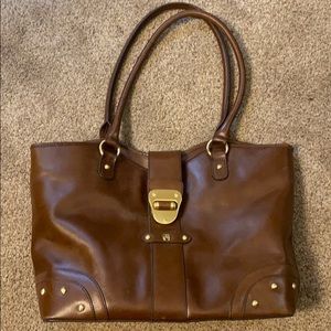 Oversized Etienne Aigner Brown leather purse